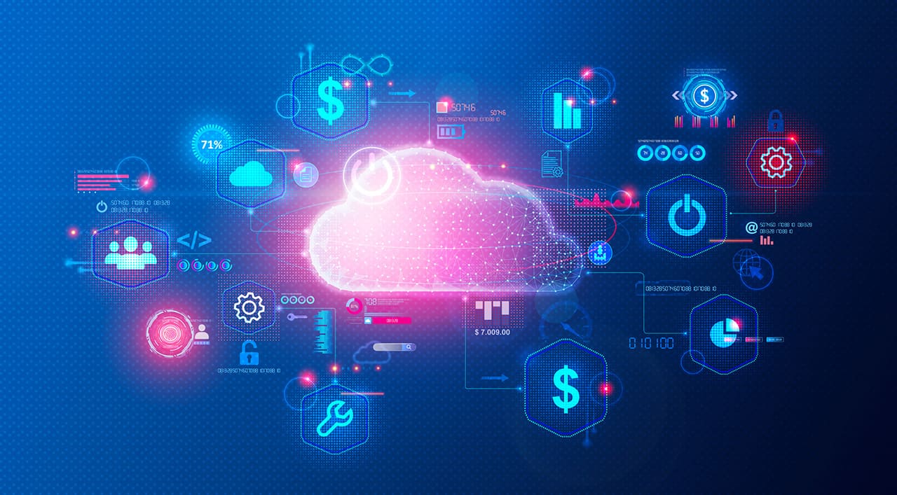Cloud Financial Management - FinOps - Financial and Technological Framework for Managing Operational Expenses in the Digital Cloud - Conceptual Illustration
